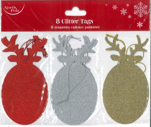 Picture of 8PK CHRISTMAS GIFT TAGS REINDEER
